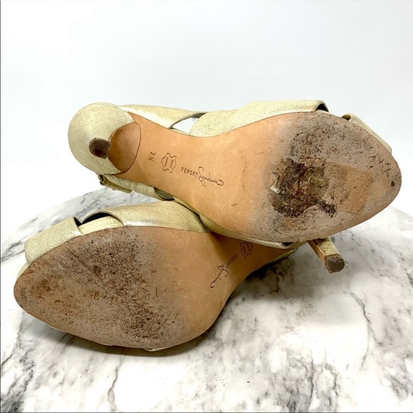 Report Signature Newbury 2 metallic gold pumps 7.5 - Picture 6 of 9